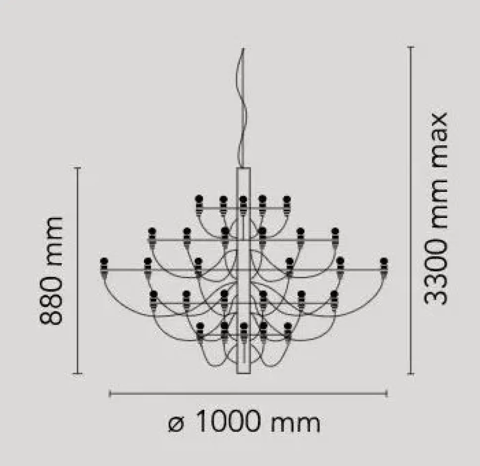 A sospensione 2097/50 clear bulbs Flos a prezzo Outlet