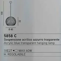 A sospensione 5858c perenz sospensione azzurro Collezione esclusiva con un ribasso esclusivo