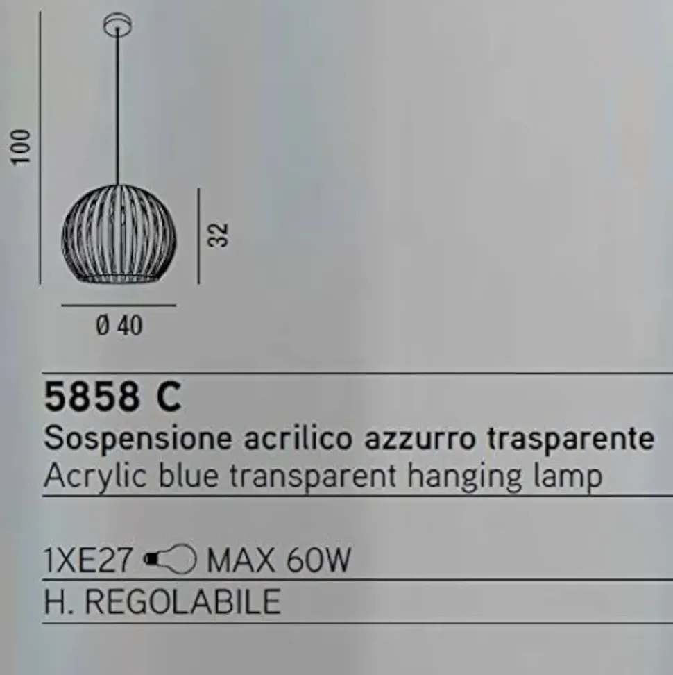 A sospensione 5858c perenz sospensione azzurro Collezione esclusiva con un ribasso esclusivo