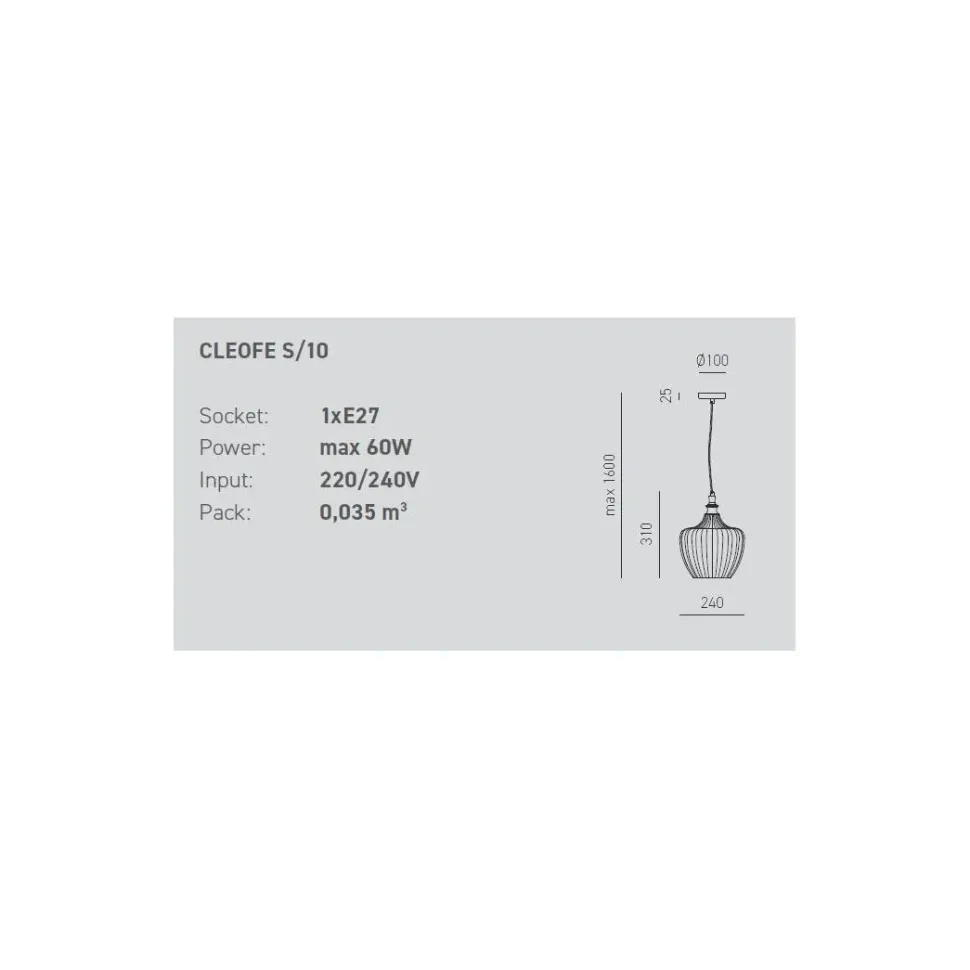 A sospensione Cleofe s10 gea luce sospensione vetro Collezione esclusiva con un ribasso esclusivo