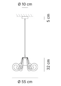 A sospensione Emporium Ricciolo piccolo trasparente 120063 Trasparente in offerta