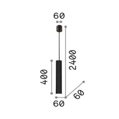 A sospensione Ideal lux Look sospensione cilindrica stile Moderna in offerta
