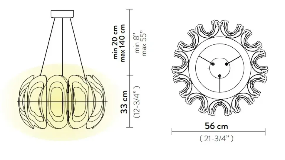 A sospensione in altro Fiordlys slamp sospensione led 36w Slamp a prezzo scontato