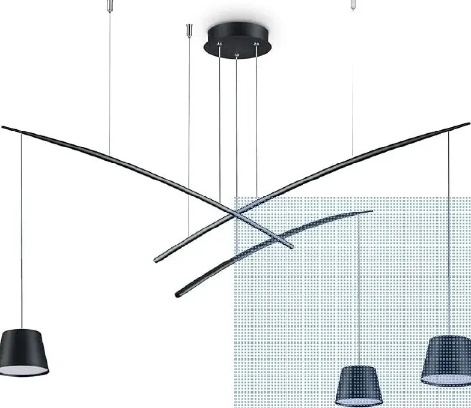 A sospensione in vetro Fish sp3 Ideal lux in Offerta Outlet