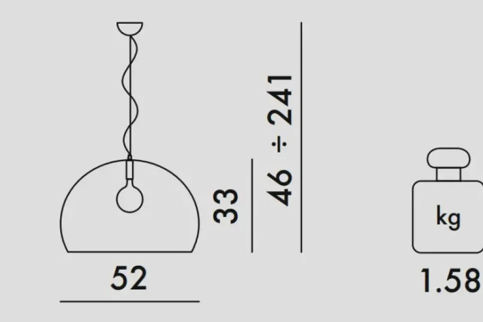 A sospensione Kartell Fl/y stile Design a prezzi outlet