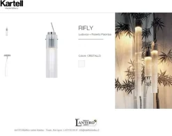 A sospensione Kartell Kartell, lampade a sospensione led rifly Trasparente con forte sconto