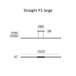 A sospensione Linea light Straight p1 18w Bianco a prezzi convenienti