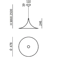 A sospensione Linea light Morgana lampada a sospensione stile Moderna in offerta
