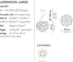 A sospensione Slamp Veli couture sospensione large Altri colori a prezzi outlet