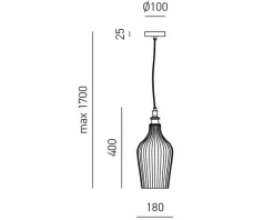 A sospensione stile Classica Cleofe s12 gea luce sospensione vetro Collezione esclusiva in offerta