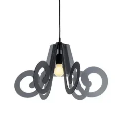 A sospensione stile Moderna Ricciolo piccolo fume' 120063 Emporium in offerta outlet