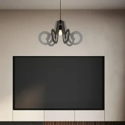 A sospensione stile Moderna Ricciolo piccolo fume' 120063 Emporium in offerta outlet