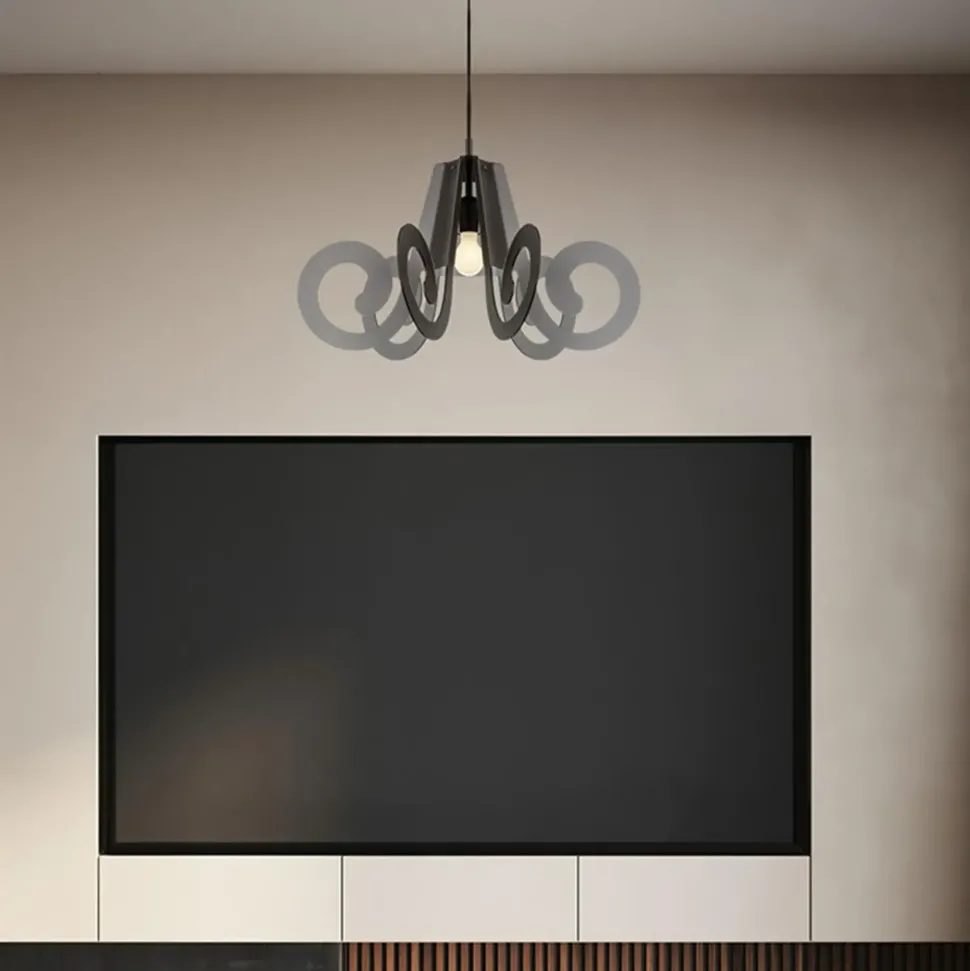 A sospensione stile Moderna Ricciolo piccolo fume' 120063 Emporium in offerta outlet