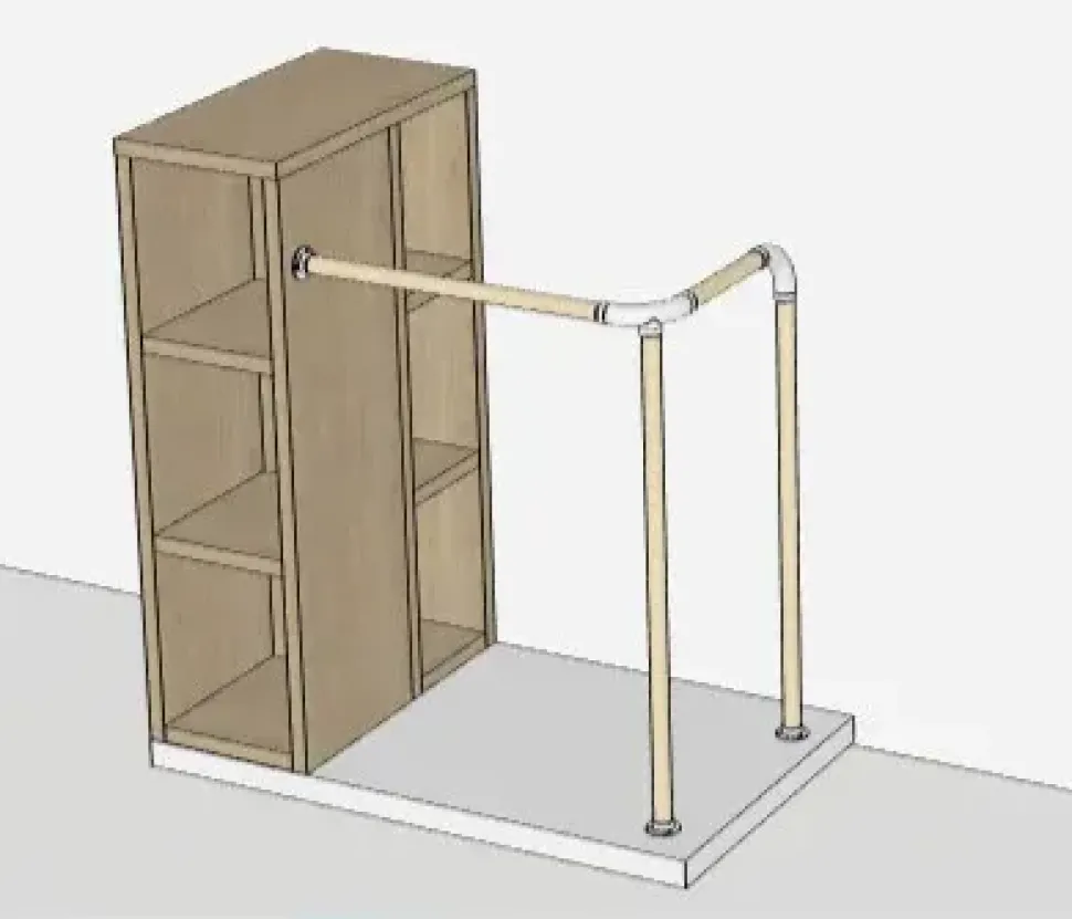Appendiabiti in melaminico Appendiabiti con mensole Battistella a prezzo scontato