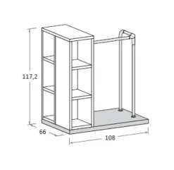 Appendiabiti in melaminico Appendiabiti con mensole Battistella a prezzo scontato