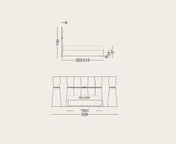 Approfitta dello sconto 38% sul letto Letto luxury maxi acciaio velluto di Md work