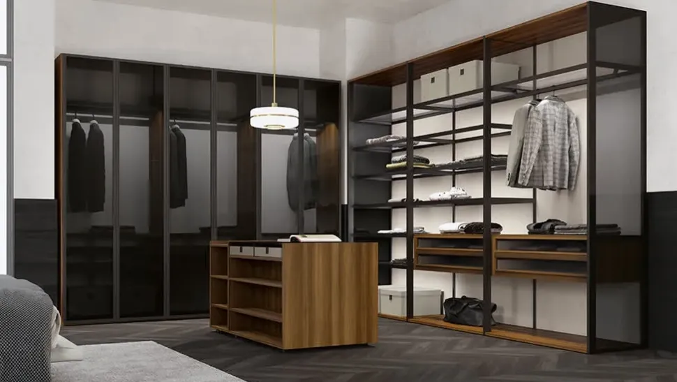 Armadio ante battenti in laminato materico Cabina Colombini scontato