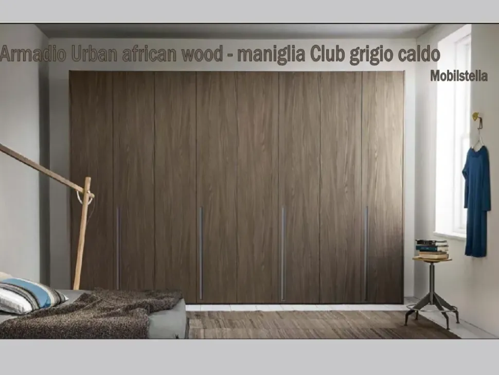 Armadio ante battenti in laminato materico Urban Mobilstella scontato 33%