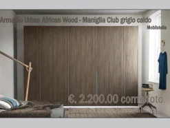 Armadio ante battenti in laminato materico Urban Mobilstella scontato 33%