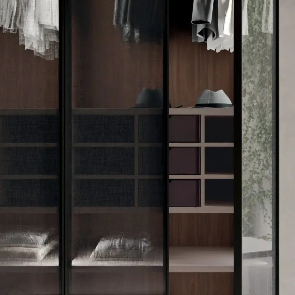 Armadio ante battenti in vetro Anta glass Homes scontato