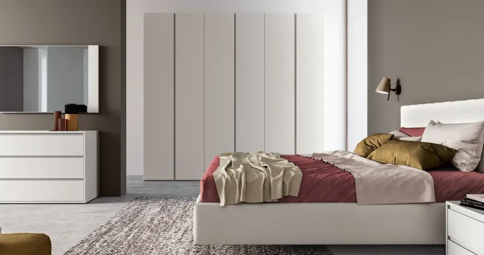 Armadio ante battenti in laminato materico modello Anta j di Santalucia