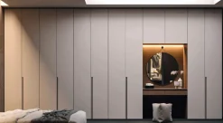 Armadio ante battenti in laminato materico modello Diana di Artigianale