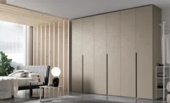 Armadio ante battenti in laminato materico Doris di Tomasella