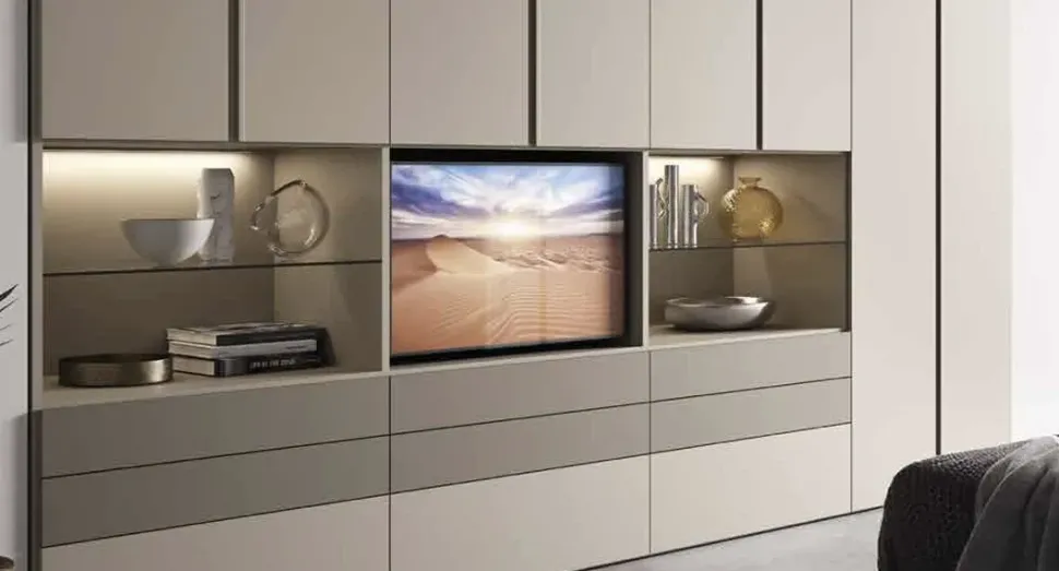 Armadio ante battenti in laminato opaco Duepuntocinque vani di Ime arredamenti