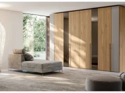 Armadio ante battenti in laminato materico Arm36 Artigianale scontato