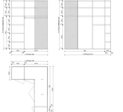 Armadio ante battenti in laminato opaco Core angolare apertura totale Caccaro scontato
