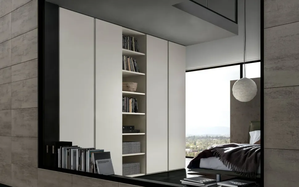 Armadio ante battenti in laccato opaco Power 24 di Zg mobili