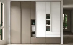 Armadio ante battenti in laminato materico Armadio maniglia bend Artigianale scontato