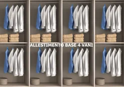 Armadio ante battenti in laminato materico White oak di Collezione esclusiva