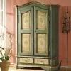 Armadio Armadio a 2 ante laccato a tempera con decorazioni scontato del 35% Artigianale con ante battenti SCONTATO 35%