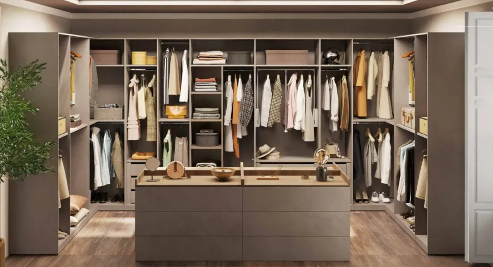 Armadio Cabina armadio 381 realizzato in laminato materico di Md work scontato -50%