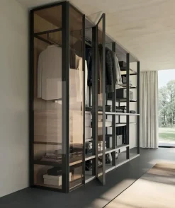 Armadio cabina armadio in legno Cabina armadio skeletro glass di Collezione esclusiva