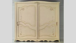 Armadio classico Armadio a 2 ante scorrevoli mod.goya patinato avorio con decori in promo-sconto del 40% Euro design con un ribasso imperdibile