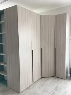 Armadio con ante battenti moderno Armadio cabina angolo mistral olmo chiaro Mistral a prezzo scontato