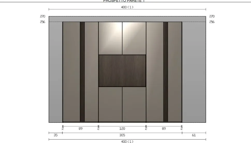 Armadio con ante battenti a prezzo scontato modello Arm13 di Imab