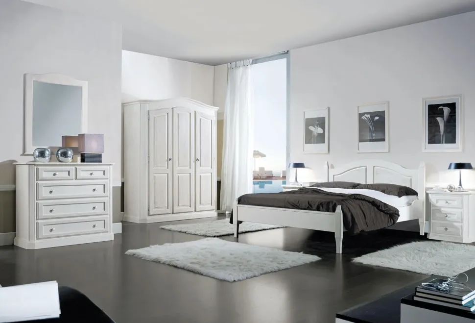 Armadio con ante battenti classico Mod abete white Lion's a prezzo scontato