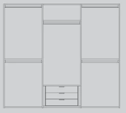 Armadio con ante battenti moderno Gap b5 Olivieri a prezzo ribassato
