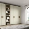 Armadio con ante battenti a prezzo scontato modello Armadio con libreria centrale colore perla opaco di dalcin in promo-sconto del 50% di Dal cin