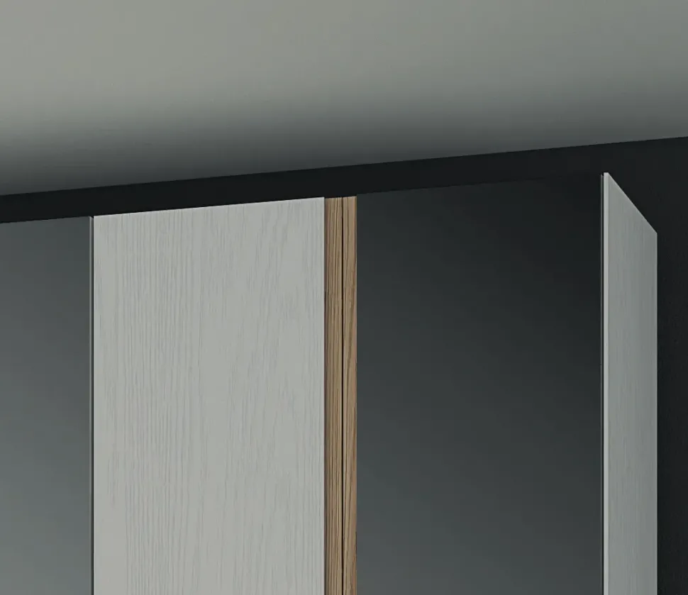 Armadio con ante battenti moderno Reflex oak Collezione esclusiva a prezzo ribassato