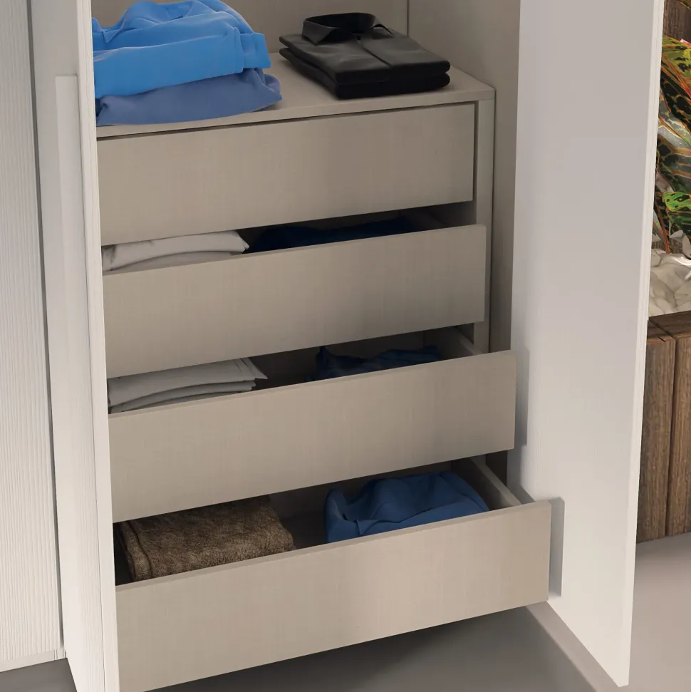 Armadio con ante battenti moderno Reflex oak Collezione esclusiva a prezzo ribassato