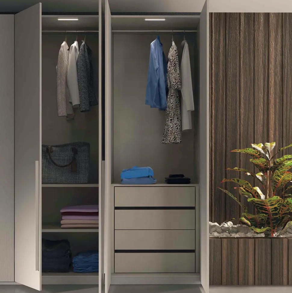 Armadio con ante battenti moderno Lions linea mirror 3b Collezione esclusiva a prezzo scontato