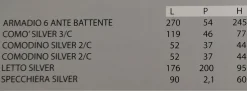 Armadio con ante battenti moderno Silver composizione 2 Artigianale a prezzo ribassato