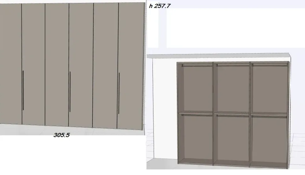 Armadio con ante battenti a Sei ante 6antepromo di Collezione esclusiva