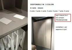 Armadio con ante battenti moderno 6antepromo con cassettiere Collezione esclusiva a prezzo ribassato