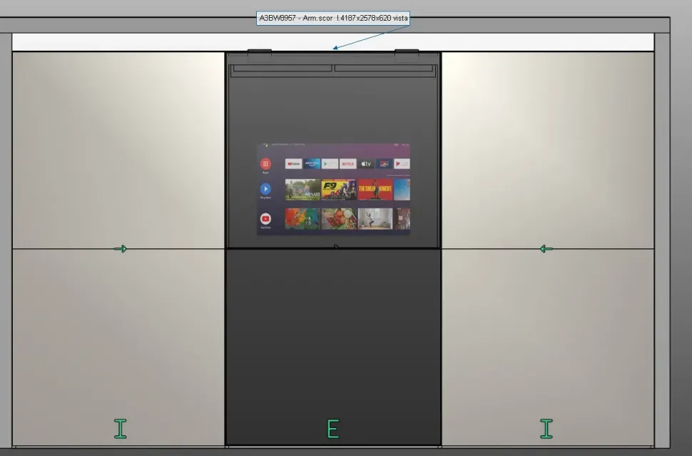 Armadio con ante scorrevoli modello Night 29 scontato del 50%