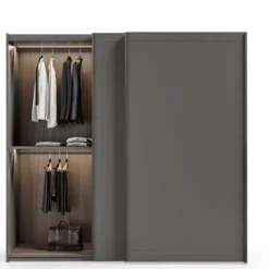 Armadio con ante scorrevoli a prezzo scontato modello Armadio  etno ante scorrevoli con maniglioni infinity dark    di Outlet etnico